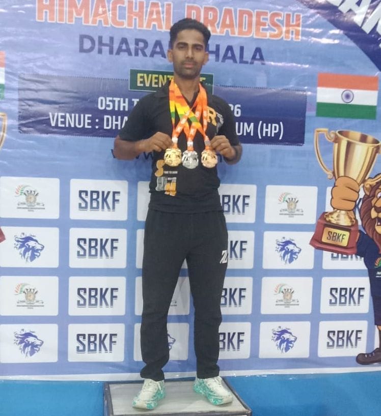 Kuldeep won two gold and one silver medal in the National Masters Games