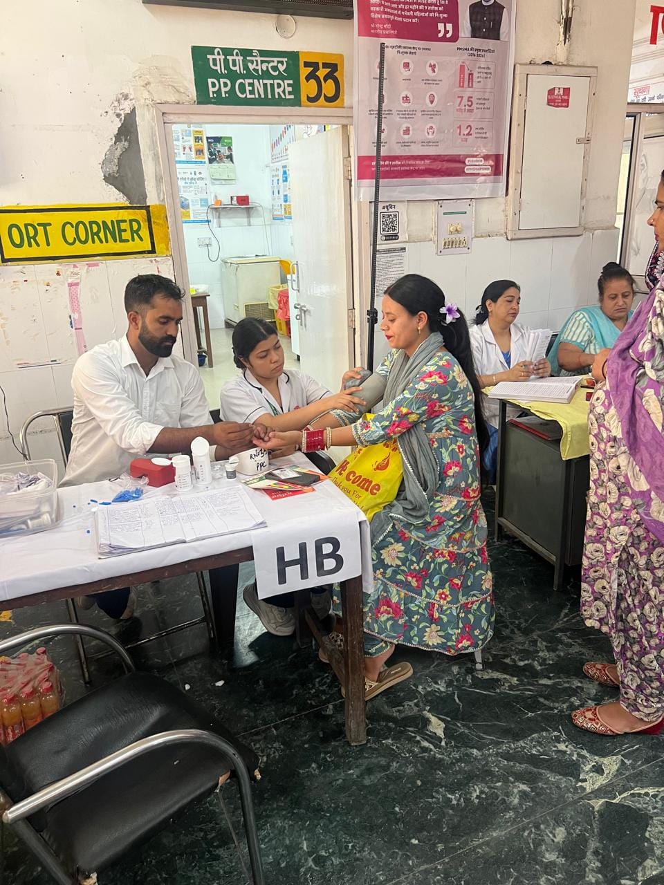 72 pregnant women examined during the campaign.