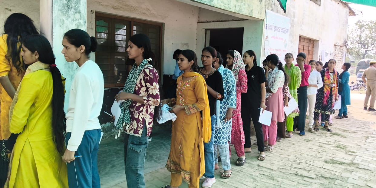 5,079 candidates skipped the UP Police recruitment written exam over three days.