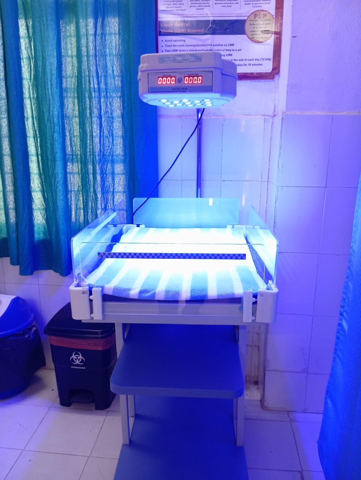 Phototherapy will treat newborns suffering from jaundice and skin diseases
