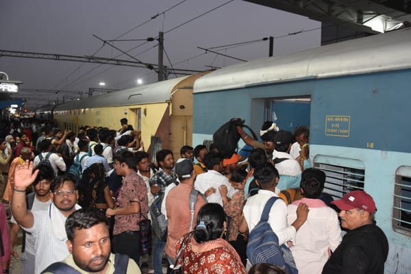 Scuffles broke out over seats on buses and trains