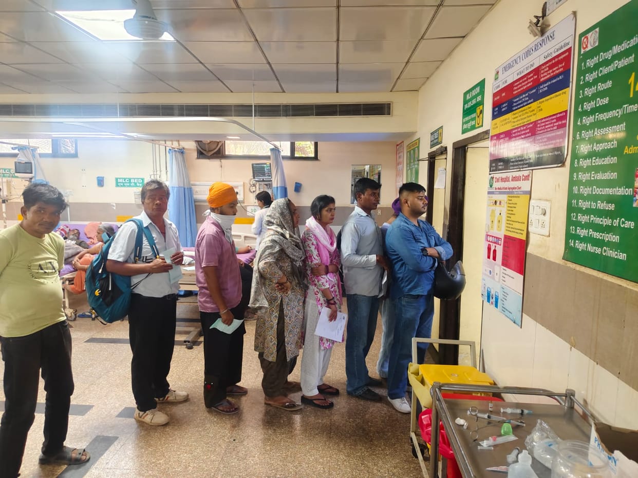 Cantonment Civil Hospital running with just two medical officers; specialists attending to the emergency ward.