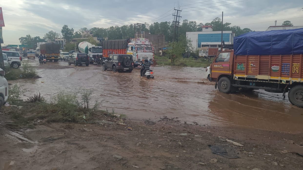 Baddi's dilapidated roads hinder development; motorists face trouble.