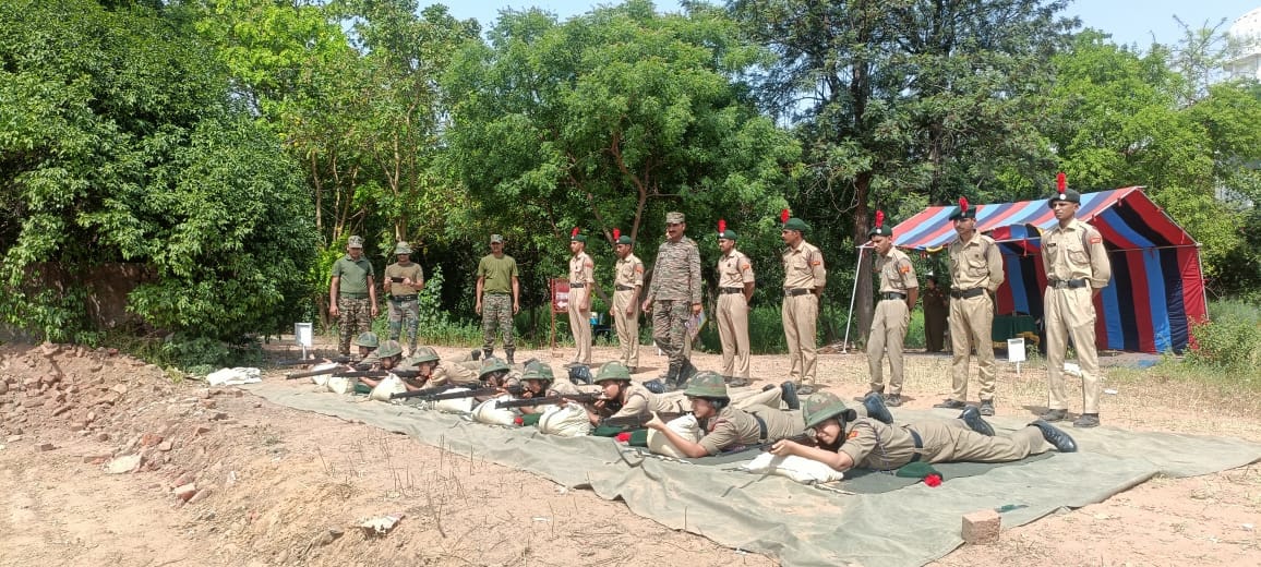 NCC cadets trained in drill and map reading.