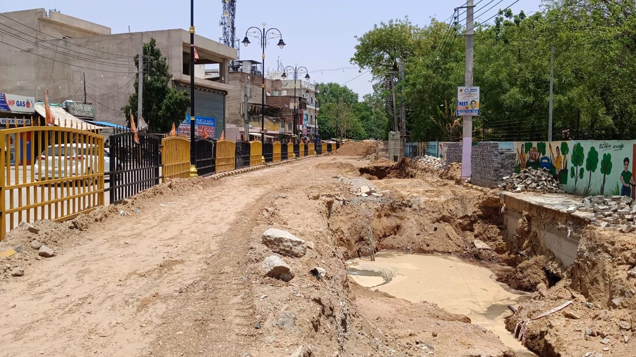 A newly constructed road is being dug up within just a few months due to a lack of coordination between departments.