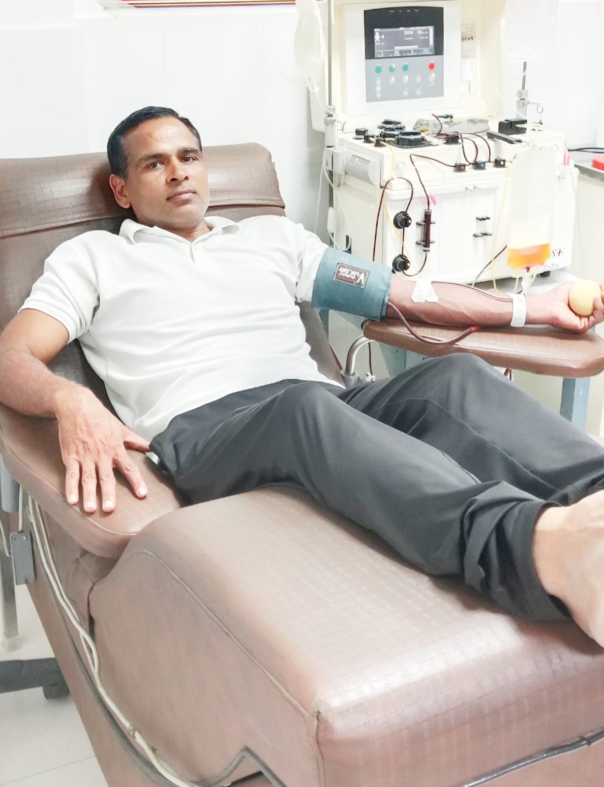 Narendra Hooda has donated blood 60 times.