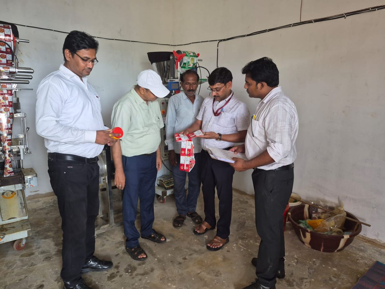 Three samples were collected and 23 kg of turmeric was seized during a raid.