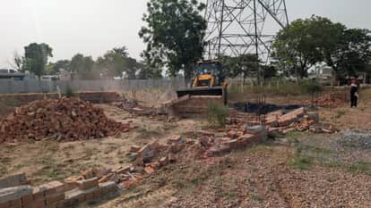 Bulldozers were used to demolish four illegal colonies in Farrukhnagar.