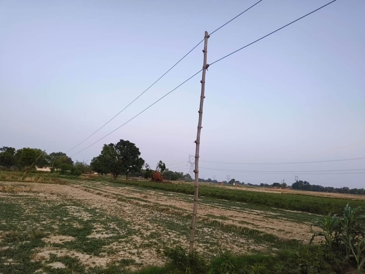 Power infrastructure in shambles; supply relies on makeshift bamboo and pole supports