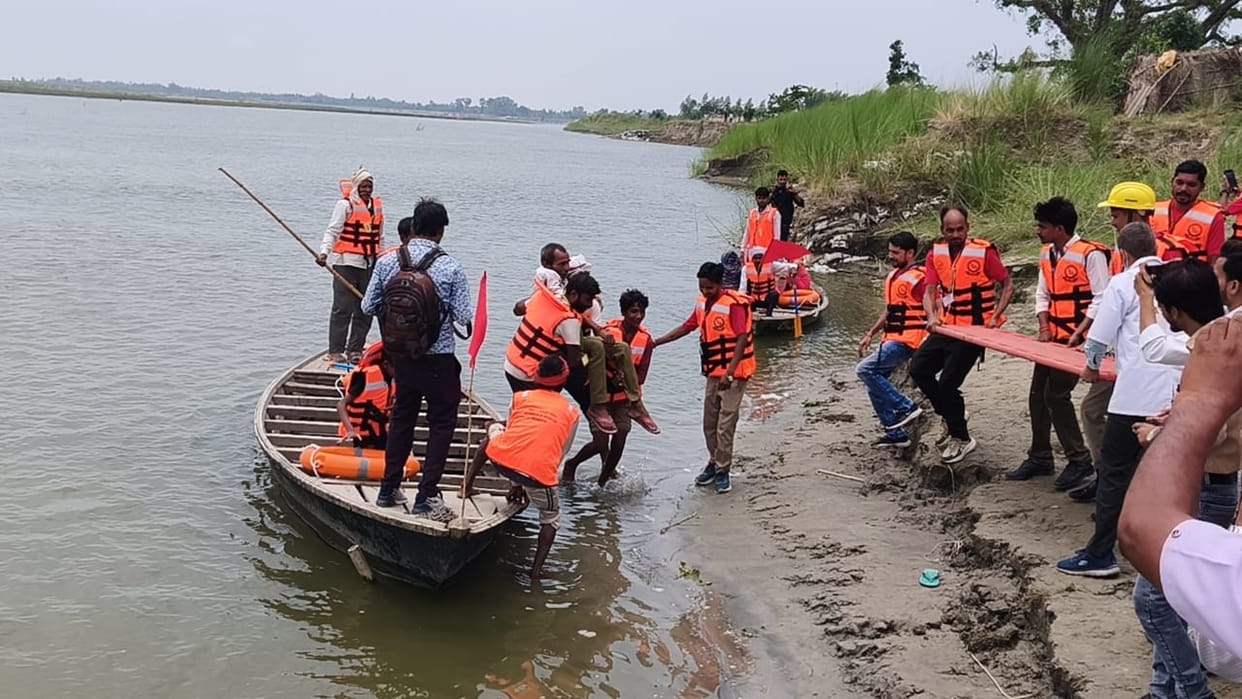 Mock Drill: Hello... villagers are trapped in the flood... send help quickly