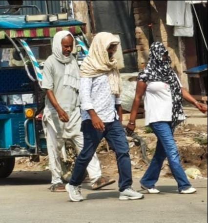 Maximum temperature rose by 6 degrees due to scorching sunlight throughout the day; humidity increased.