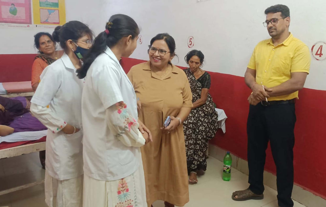 Three employees found absent during inspection of Kharela CHC.