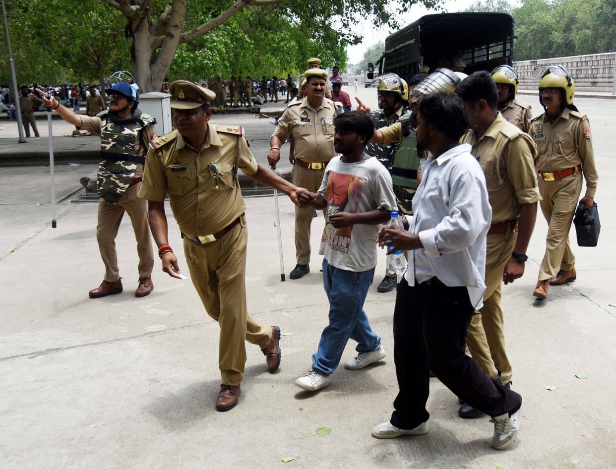 The police deployed their full force, turning the entire area into a fortress