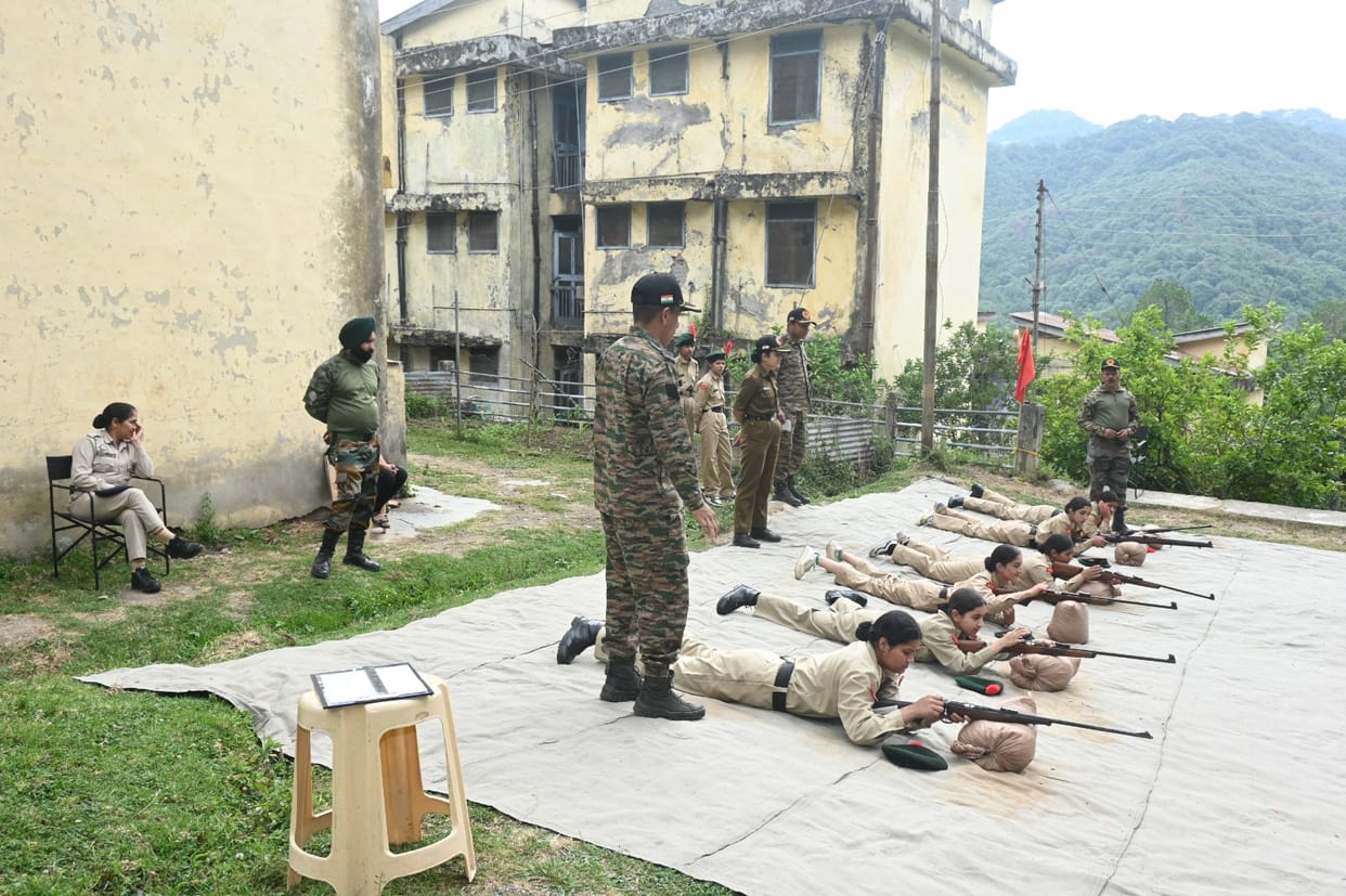NCC cadets learned weapon handling and map reading.