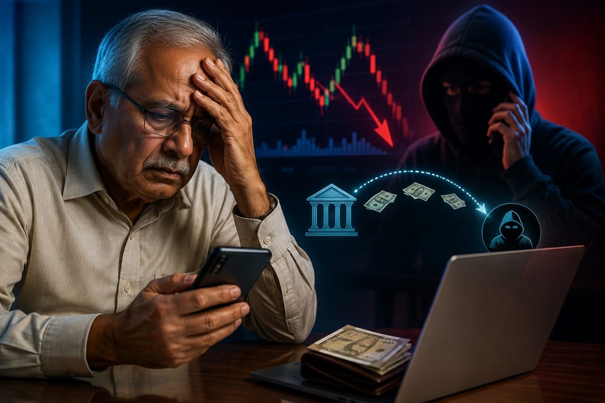 34.23 lakh rupees swindled from four people under the guise of investment after hacking their phones
