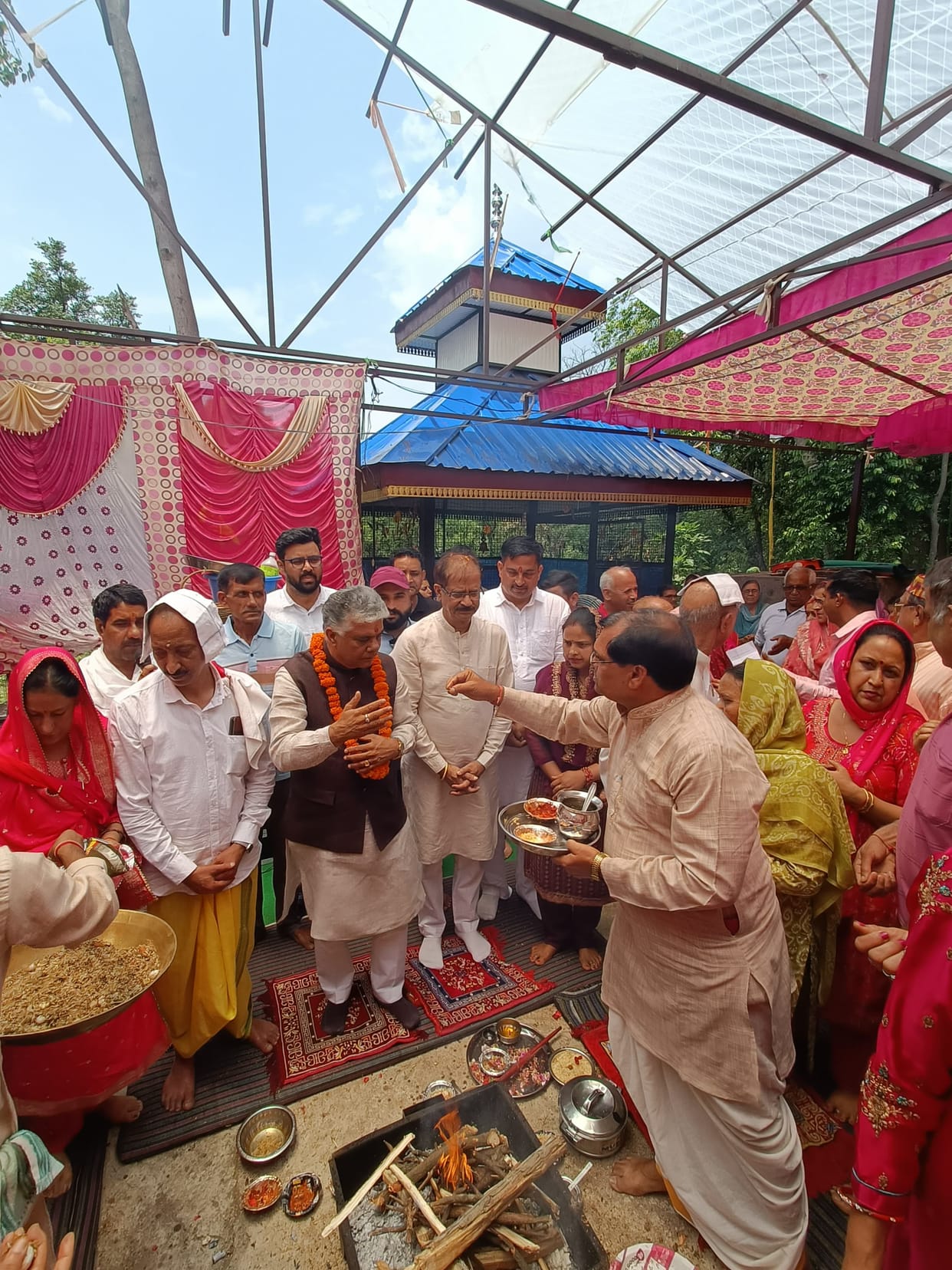 MP announces 10 lakh for road and retaining wall construction.
