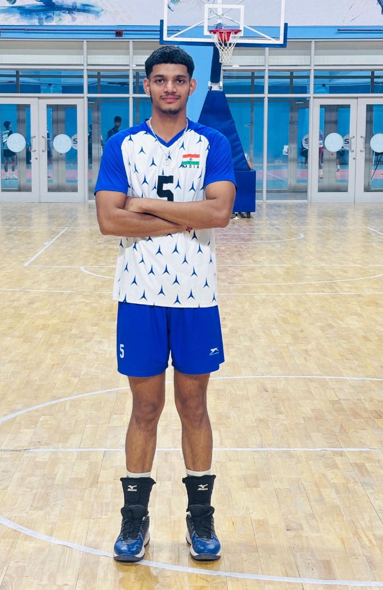 Two players from the Sports College selected for the Indian school volleyball team.