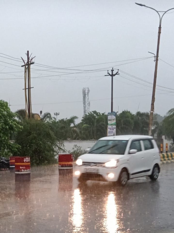 The weather has turned pleasant due to the heavy downpour.
