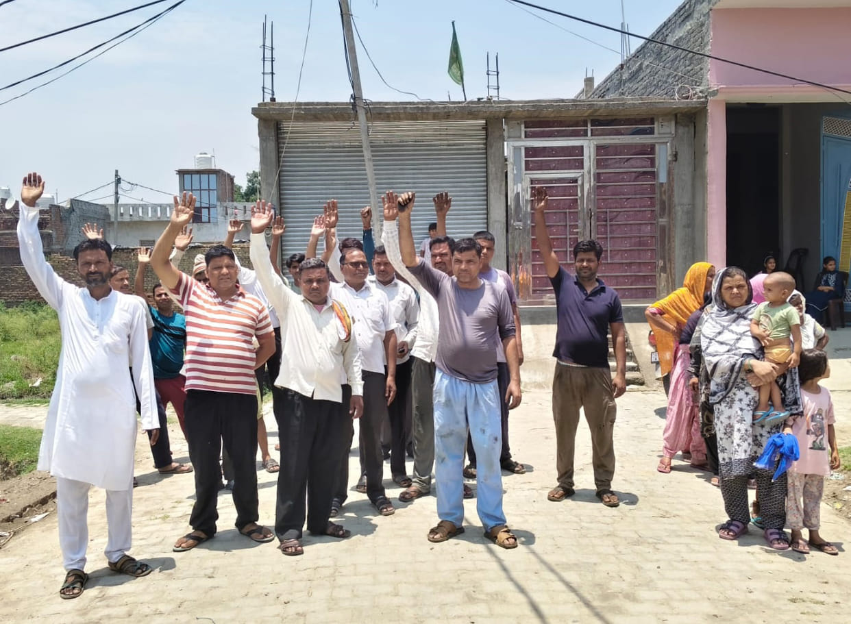 People staged a protest over fears that a 20-year-old path would be closed.
