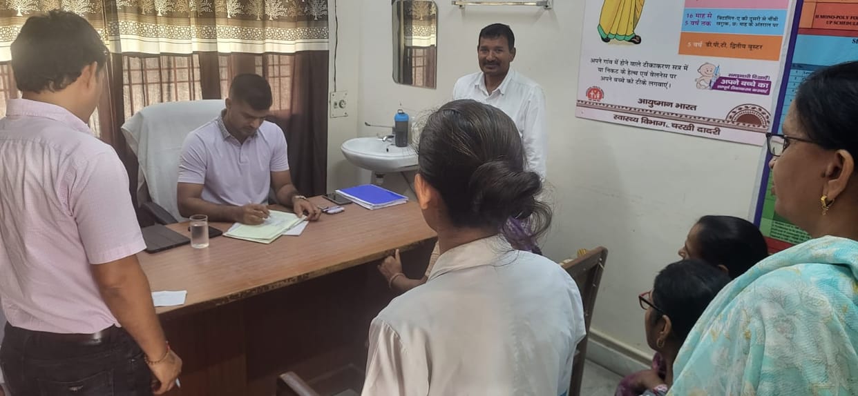 The Civil Surgeon inspected three health centers and directed that show-cause notices be issued to 10 employees found absent