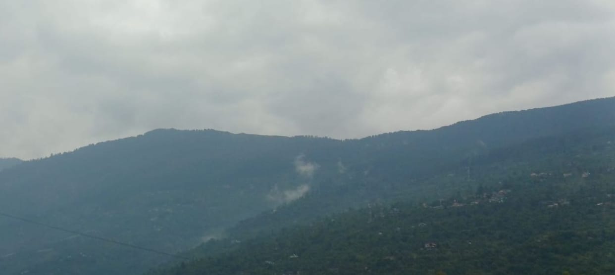 Snowflakes on the peaks, rain in the lower areas.