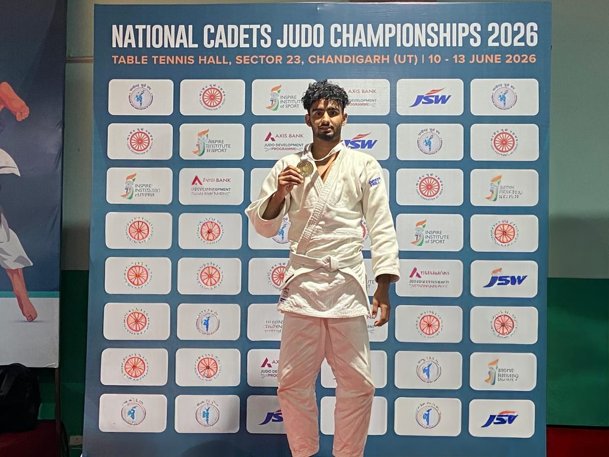 Vaibhav Sen secures a spot in the Indian judo team.