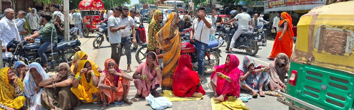 State highway blocked for three hours with woman's body placed on the road.