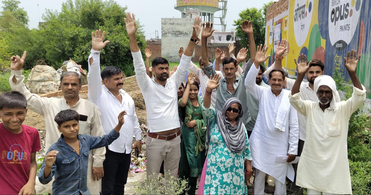 Opposition to attempts to encroach upon the land designated for the proposed police station.
