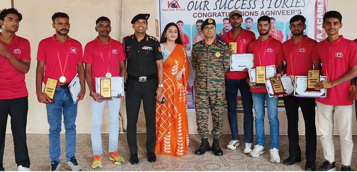 Eleven Agniveers were felicitated upon their selection into the Army.