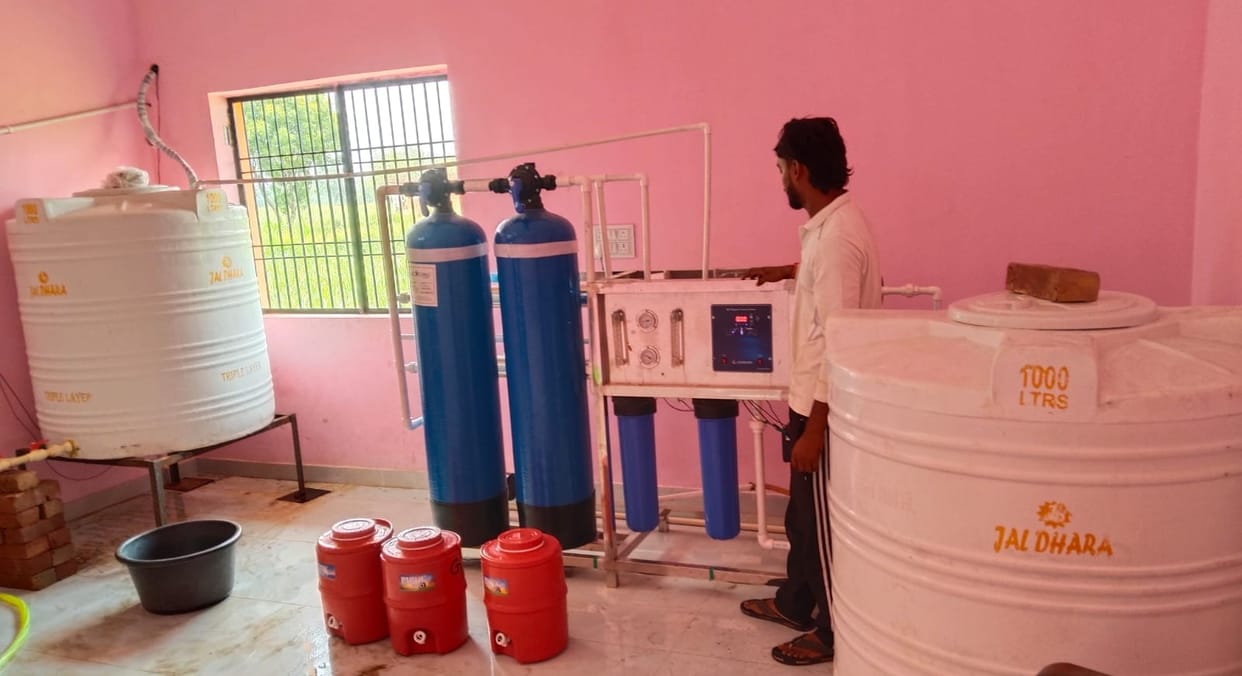 The solar RO plant generates an income of Rs 25,000 per month for the Gram Panchayat
