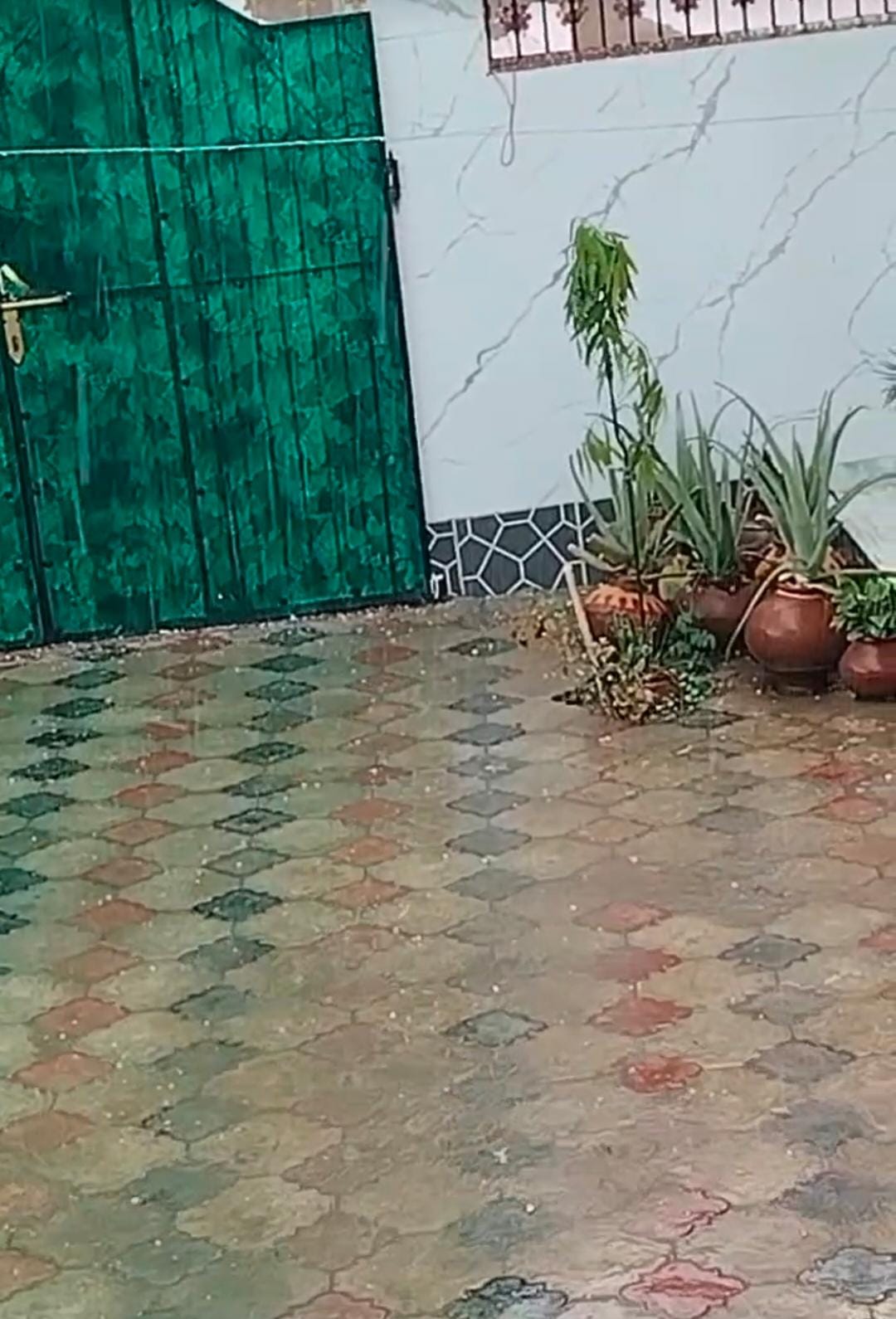 Hailstorms hit Jhojhu Kalan and surrounding villages, while people in other areas reeled under the heat.