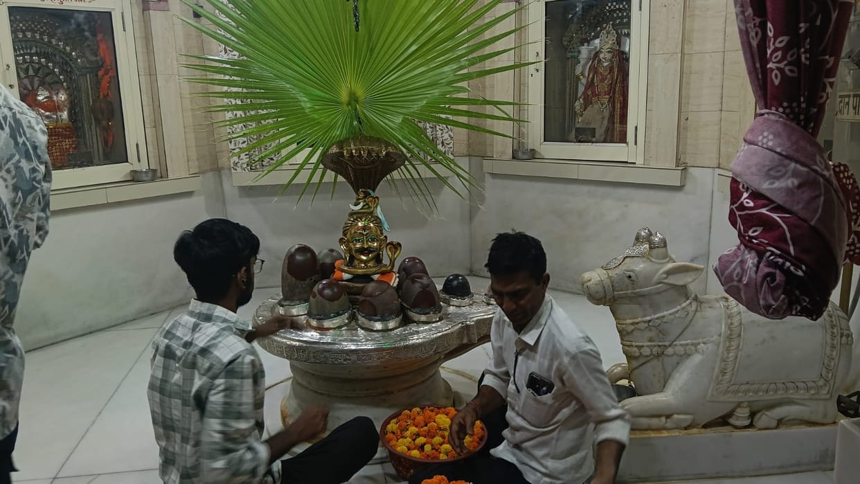 Decoration at the 11 Rudri Temple on Adhik Maas Shivratri.