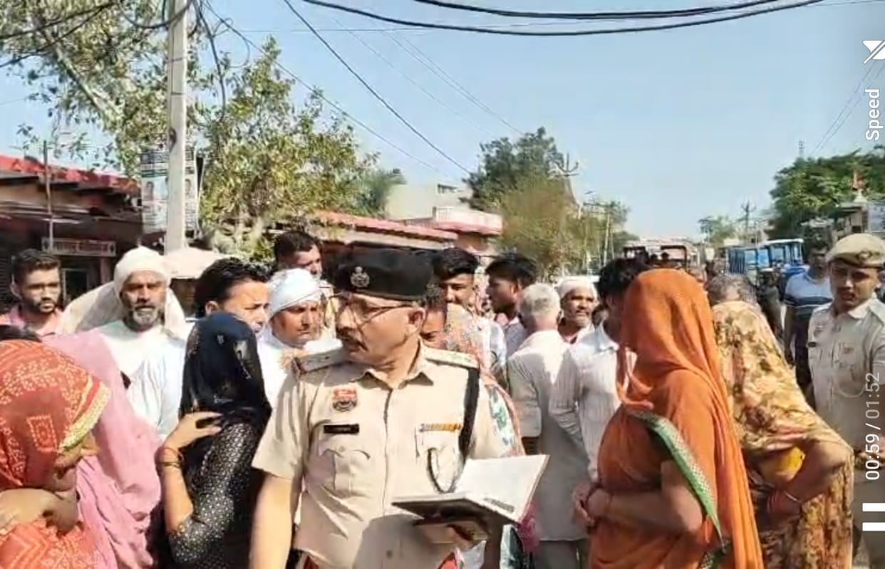 People upset of shortage of electricity blocked the road.