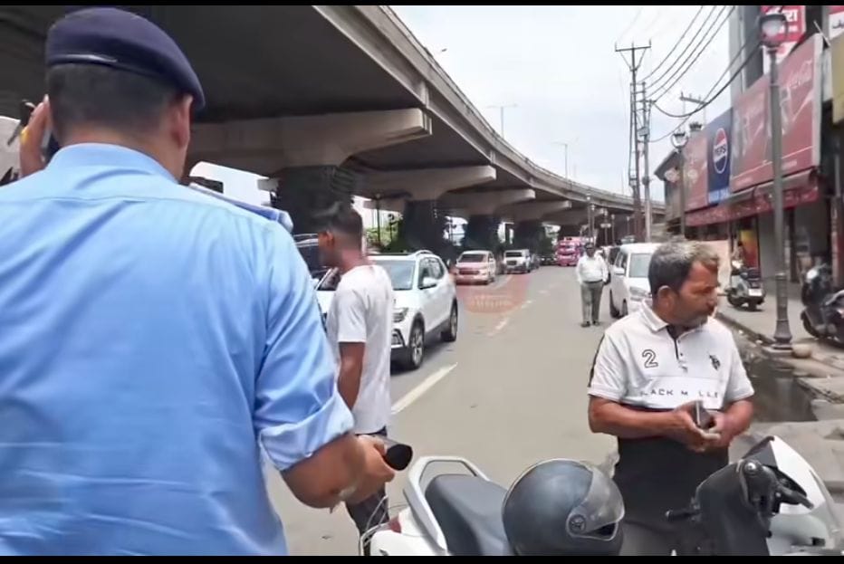 Challan for traffic violation