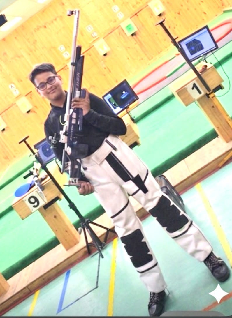 Jayant won the bronze medal at the State Inter-School Shooting Championship.