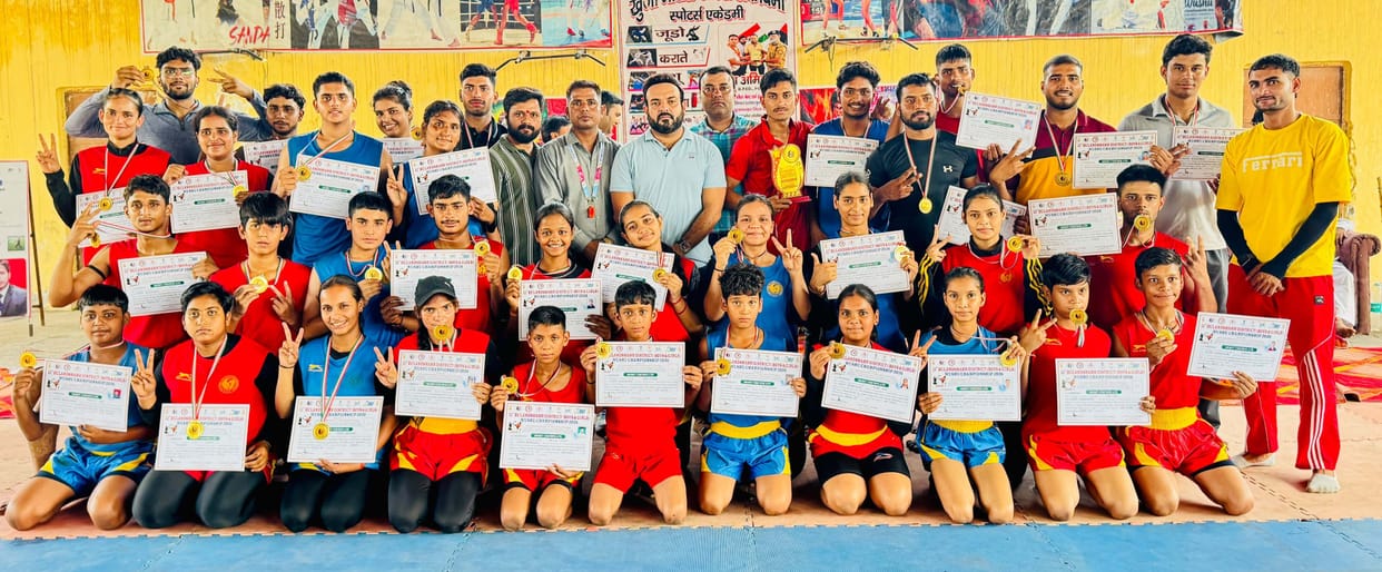 Khurja Academy tops district-level Wushu competition with 42 gold medals.