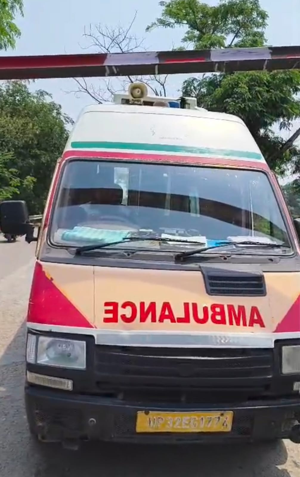 Ambulance unable to pass through barrier; demand to increase height.