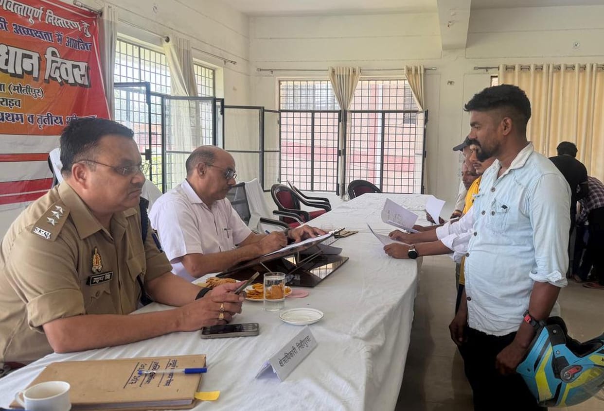 Complainants thronged the police station for the grievance redressal day.
