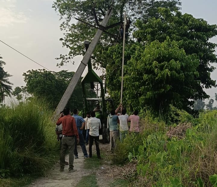 Electricity supply to several villages disrupted due to broken power poles, consumers suffering in the scorching heat.