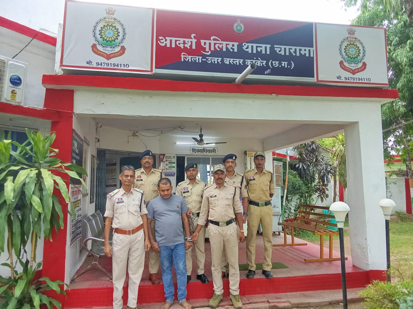पुलिस हिरासत में आरोपी