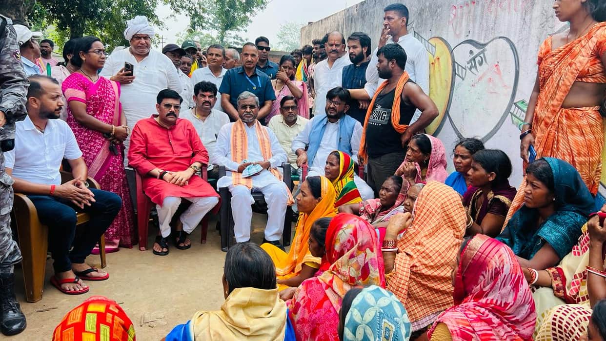 Leader of the Opposition Babulal Marandi arrived in Ramgarh to take stock of the situation regarding the