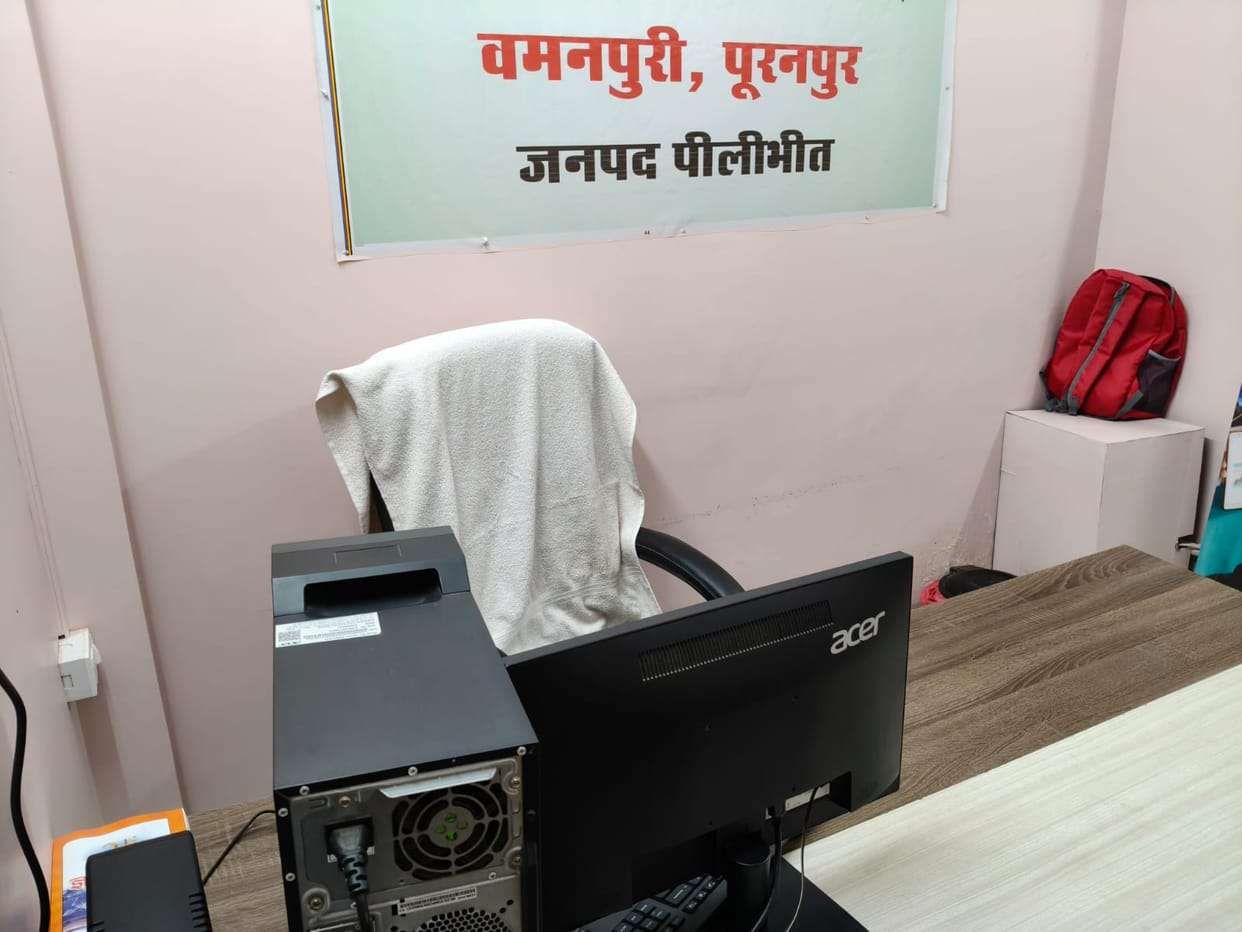 Doctor's chair vacant in Puranpur; pharmacist attended to patients.