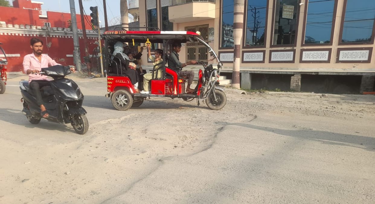 Navigating dilapidated roads is difficult; uneven manholes have become a hazard.