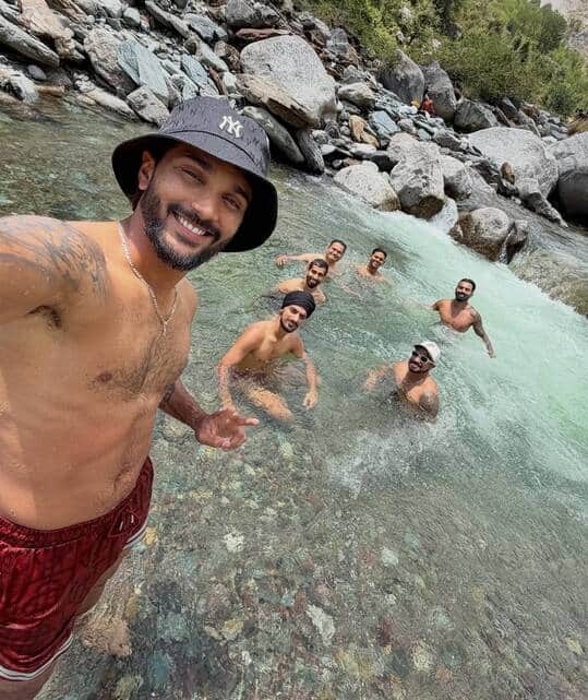 After the match in Dharamshala, the players had a fun time amidst the scenic valleys.