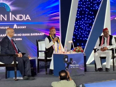 SP President speaks on TTZ and NGT restrictions while interacting with entrepreneurs and traders; says the party will engage the most expensive lawyer in the Supreme Court for Agra's case.