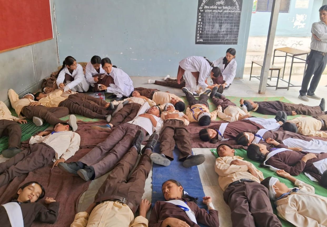 Students at Aani School taught the nuances of disaster management
