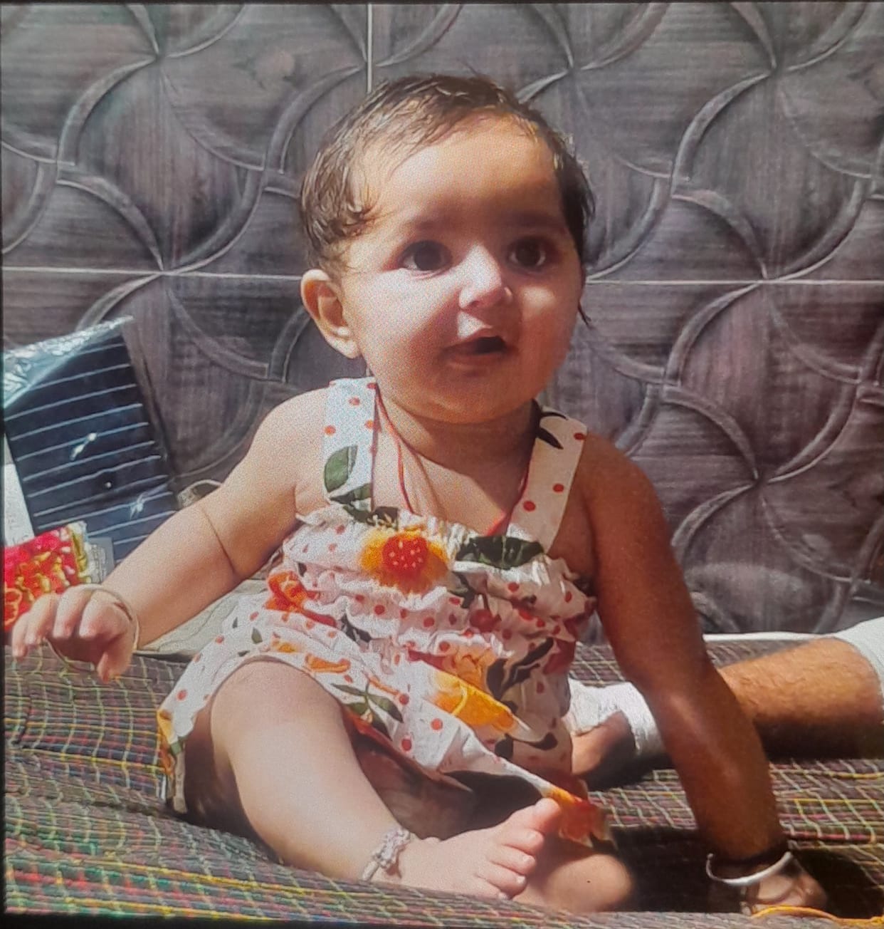 Eight-month-old baby girl dies after falling off bed.