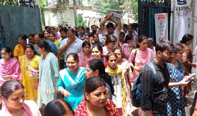 Candidates described the question paper as simple and showed happiness on their faces.