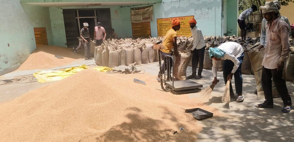Wheat procurement in the district stands at 63.06% of the target.
