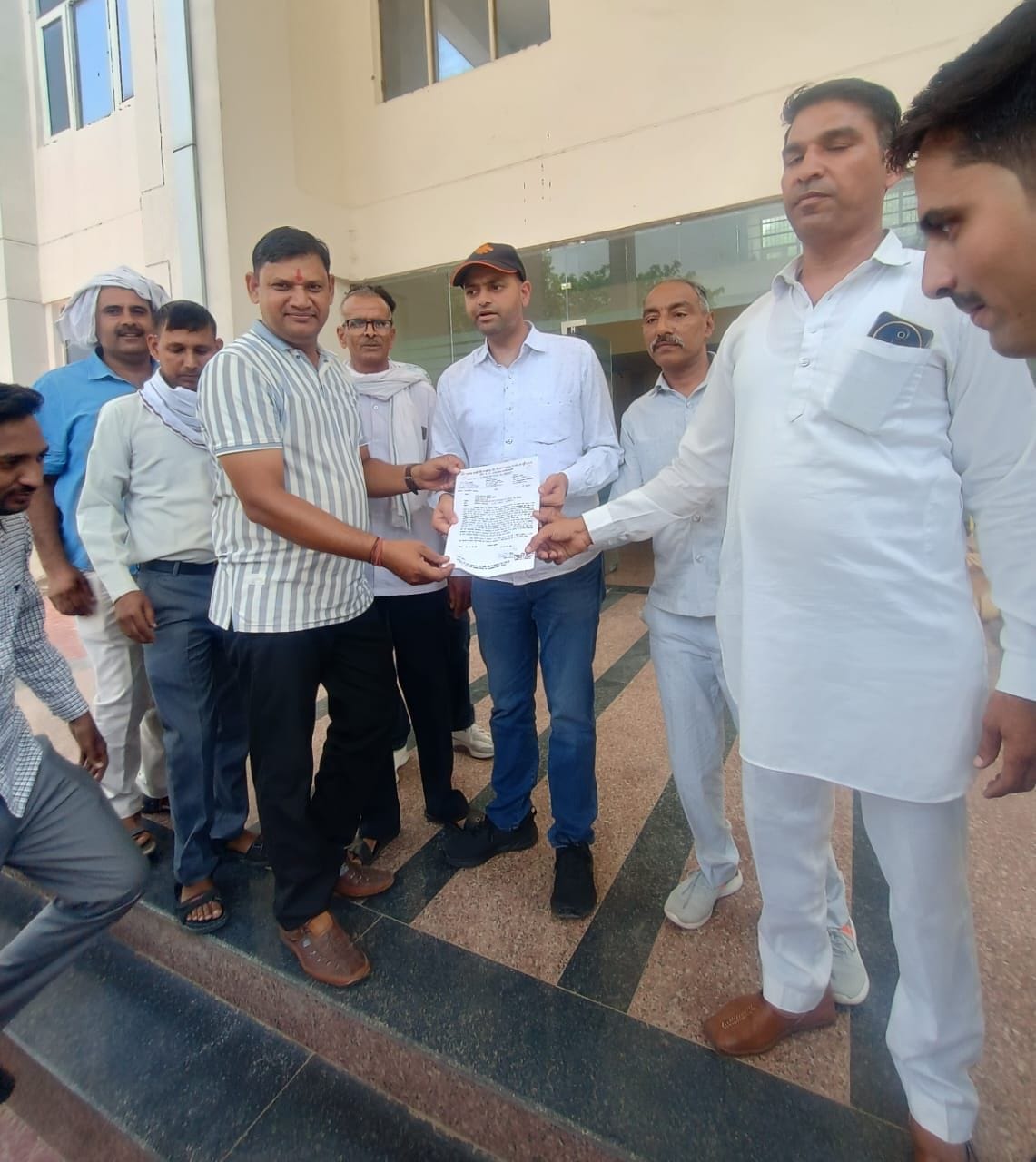 Employees staged a protest regarding their demands and called for a resolution to their issues.